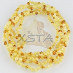 Teething necklace matt light cognac